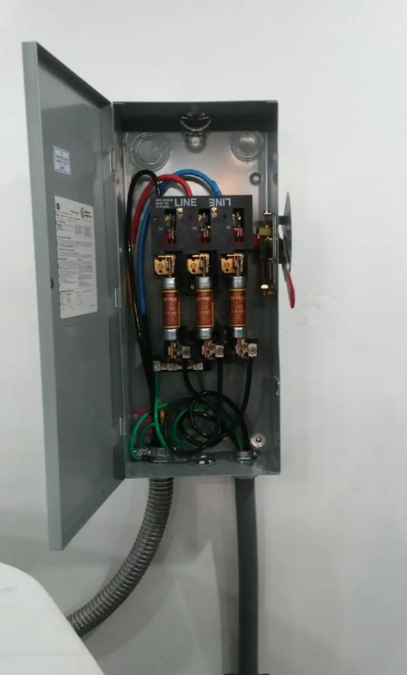 Three-phase disconnect switch installed for Electrical Wiring & Rewiring in Northfield